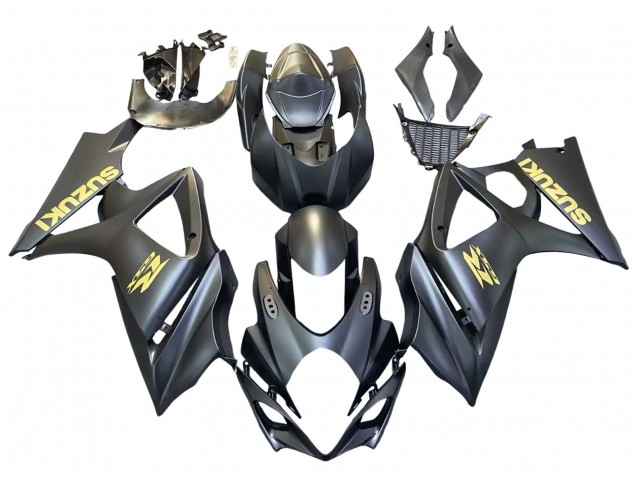 Venta Carenados Moto Suzuki GSXR 1000 2007-2008 - Negro Mate Oro Calcomanía