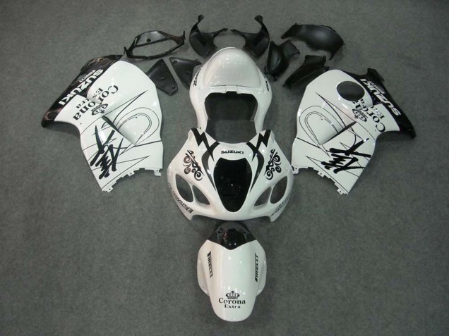 Venta Carenados Moto Suzuki GSXR 1300 Hayabusa 1996-2007 - Blanco Negro Corona