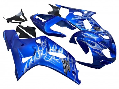 Venta Carenados Moto Suzuki GSXR 600 / GSXR 750 2001-2003 - Azul Blanco Llama