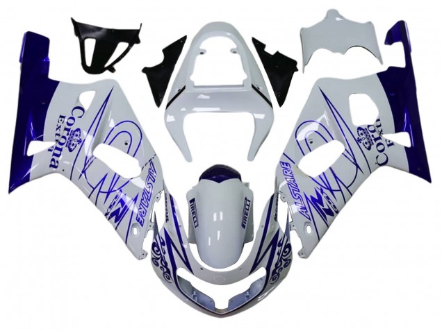 Venta Carenados Moto Suzuki GSXR 600 / GSXR 750 2001-2003 - Blanco Azul Corona Alstare