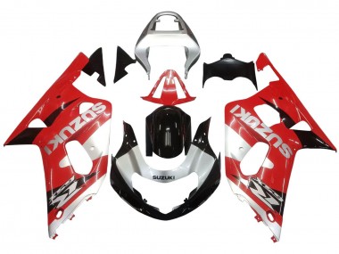 Venta Carenado Moto Suzuki GSXR 600 / GSXR 750 2001-2003 - Rojo Blanco Negro Brillante