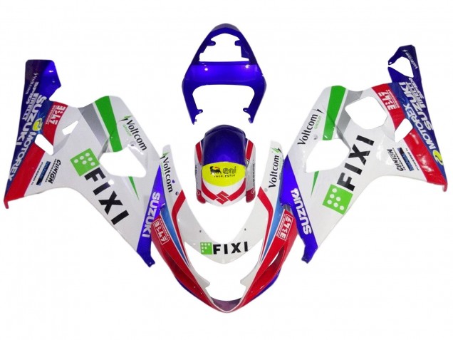 Venta Carenados Moto Suzuki GSXR 600 / GSXR 750 2004-2005 - Blanco Azul Rojo Amarillo Verde Fixi