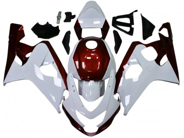 Venta Carenados Moto Suzuki GSXR 600 / GSXR 750 2004-2005 - Blanco Rojo Caramelo Negro