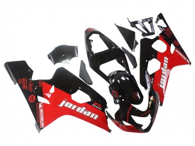 Venta Carenados Moto Suzuki GSXR 600 / GSXR 750 2004-2005 - Negro Brillante Rojo Jordan Michelin