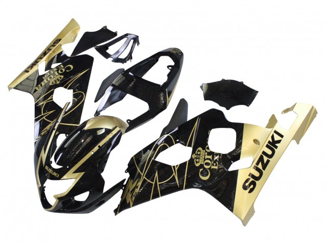 Venta Carenados Moto Suzuki GSXR 600 / GSXR 750 2004-2005 - Negro Brillante Oro Corona