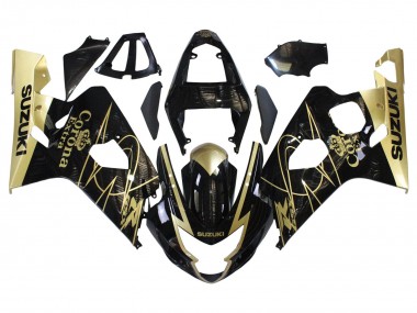 Venta Carenados Moto Suzuki GSXR 600 / GSXR 750 2004-2005 - Negro Brillante Oro Corona