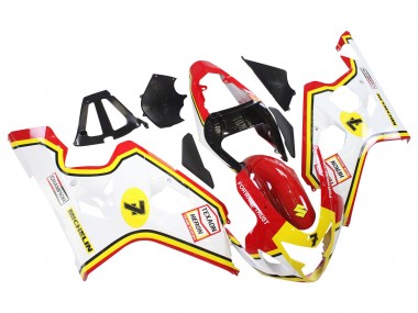 Venta Carenados Moto Suzuki GSXR 600 / GSXR 750 2004-2005 - Blanco Rojo Amarillo Michelin Texaon Heron 7