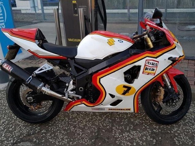 Venta Carenados Moto Suzuki GSXR 600 / GSXR 750 2004-2005 - Blanco Rojo Amarillo Michelin Texaon Heron 7