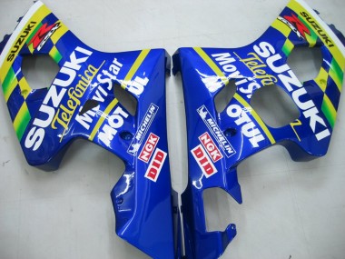 Venta Carenados Moto Suzuki GSXR 600 / GSXR 750 2004-2005 - Azul Blanco Amarillo Verde Telefumica Motul MoviStar