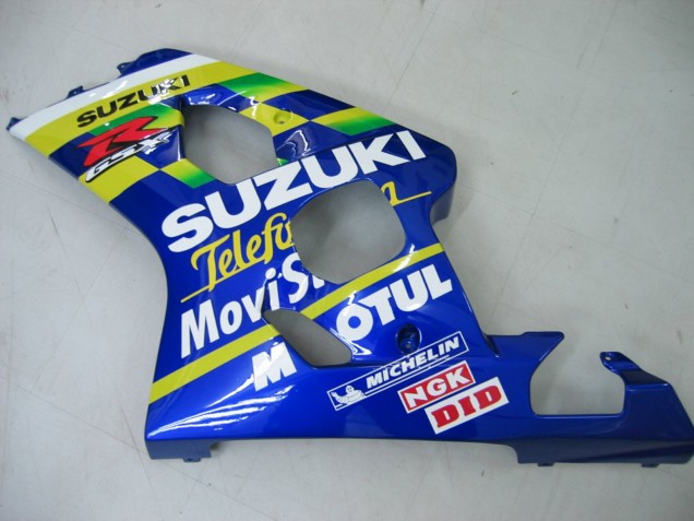 Venta Carenados Moto Suzuki GSXR 600 / GSXR 750 2004-2005 - Azul Blanco Amarillo Verde Telefumica Motul MoviStar