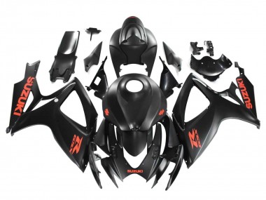 Venta Carenados Moto Suzuki GSXR 600 / GSXR 750 2004-2005 - Negro Mate Rojo Calcomanía