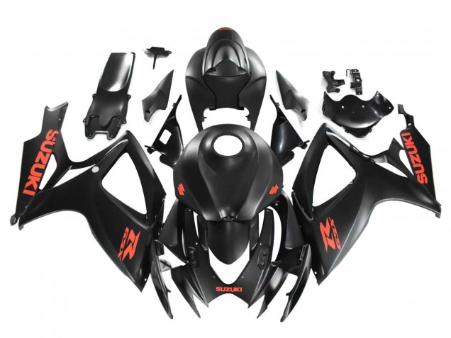 Venta Carenados Moto Suzuki GSXR 600 / GSXR 750 2004-2005 - Negro Mate Rojo Calcomanía