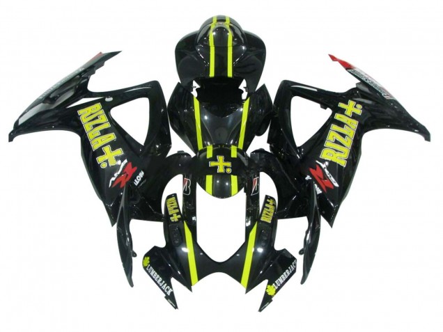Venta Carenados Moto Suzuki GSXR 600 / GSXR 750 2006-2007 - Negro Brillante Amarillo Rizla