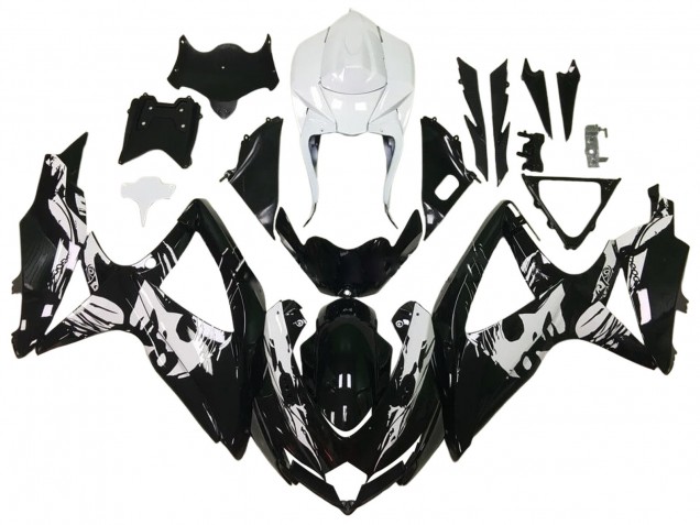 Venta Carenados Moto Suzuki GSXR 600 / GSXR 750 2006-2007 - Negro Brillante Blanco