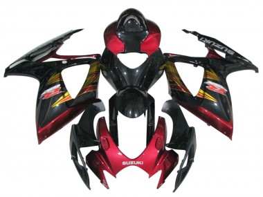 Venta Carenado Moto Suzuki GSXR 600 / GSXR 750 2006-2007 - Negro Brillante Rojo Oro