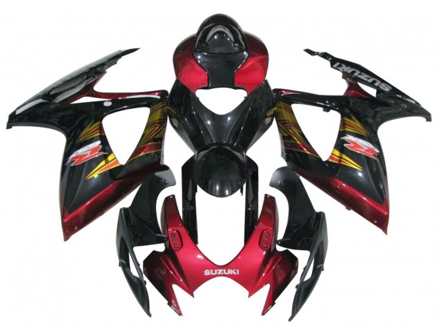 Venta Carenado Moto Suzuki GSXR 600 / GSXR 750 2006-2007 - Negro Brillante Rojo Oro