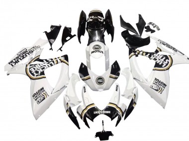 Venta Carenados Moto Suzuki GSXR 600 / GSXR 750 2006-2007 - Blanco Negro Lucky Strike Motul