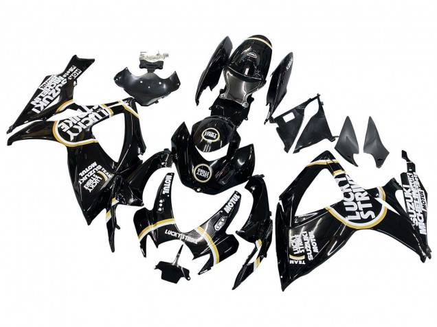Venta Carenados Moto Suzuki GSXR 600 / GSXR 750 2006-2007 - Negro Brillante Blanco Motul Lucky Strike