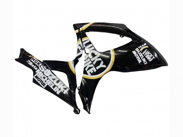 Venta Carenados Moto Suzuki GSXR 600 / GSXR 750 2006-2007 - Negro Brillante Blanco Motul Lucky Strike