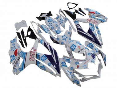 Venta Carenados Moto Suzuki GSXR 600 / GSXR 750 2006-2007 - Blanco Azul Negro Rojo Nastro Azzurro