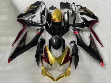 Venta Carenados Moto Suzuki GSXR 600 / GSXR 750 2006-2007 - Oro Negro Mate Rojo