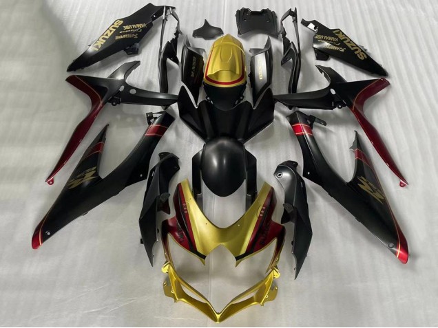Venta Carenados Moto Suzuki GSXR 600 / GSXR 750 2006-2007 - Oro Negro Mate Rojo