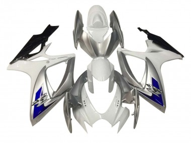 Venta Carenados Moto Suzuki GSXR 600 / GSXR 750 2006-2007 - Blanco Plata Azul Negro