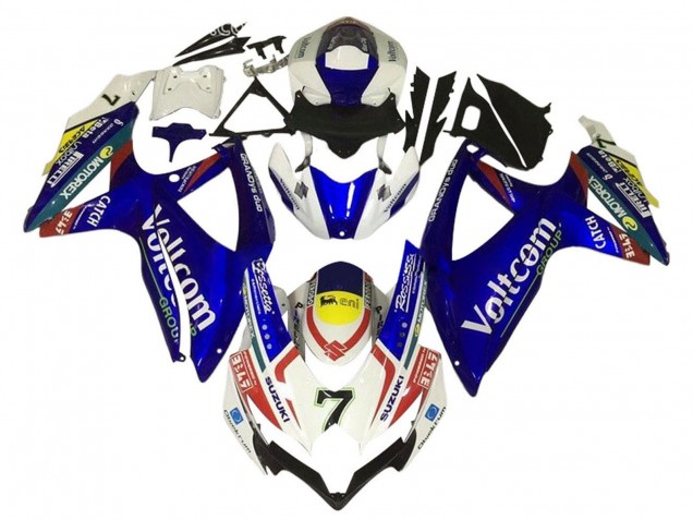 Venta Carenados Moto Suzuki GSXR 600 / GSXR 750 2006-2007 - Blanco Azul Amarillo Rojo Voltcom