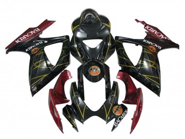 Venta Carenados Moto Suzuki GSXR 600 / GSXR 750 2006-2007 - Negro Brillante Rojo Oro