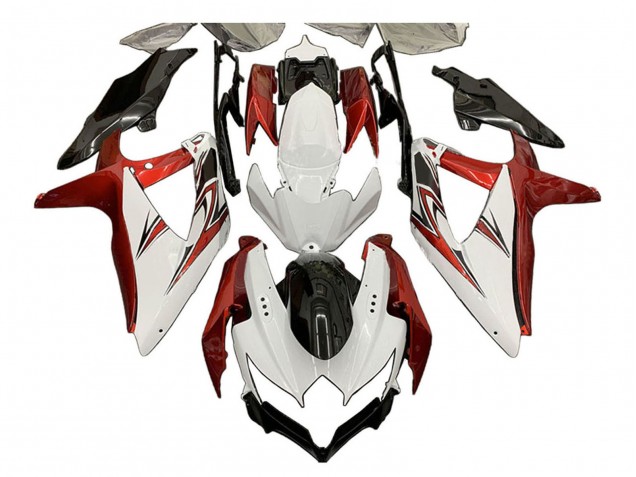 Venta Carenados Moto Suzuki GSXR 600 / GSXR 750 2008-2010 - Blanco Naranja Negro Brillante