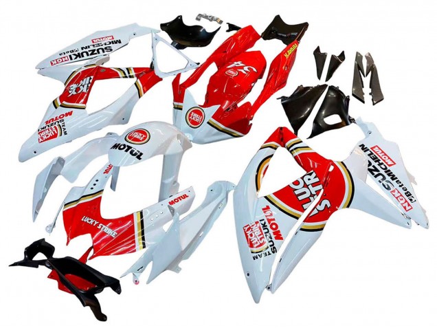 Venta Carenados Moto Suzuki GSXR 600 / GSXR 750 2008-2010 - Blanco Rojo Motul Lucky Strike
