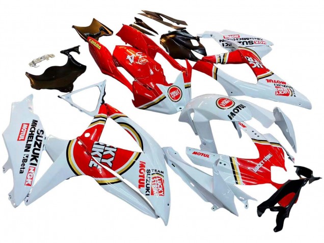 Venta Carenados Moto Suzuki GSXR 600 / GSXR 750 2008-2010 - Blanco Rojo Motul Lucky Strike