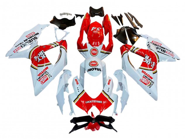 Venta Carenados Moto Suzuki GSXR 600 / GSXR 750 2008-2010 - Blanco Rojo Motul Lucky Strike