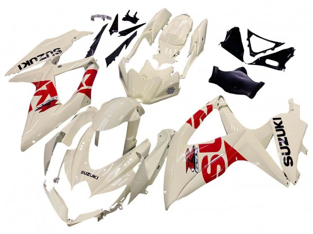 Venta Carenados Moto Suzuki GSXR 600 / GSXR 750 2008-2010 - Crema Blanco Rojo Negro
