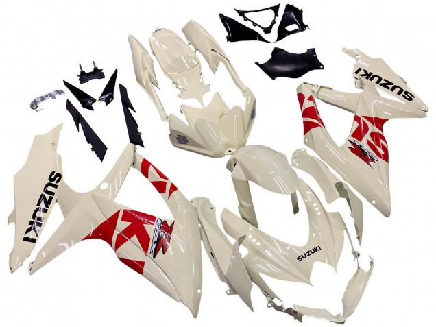 Venta Carenados Moto Suzuki GSXR 600 / GSXR 750 2008-2010 - Crema Blanco Rojo Negro