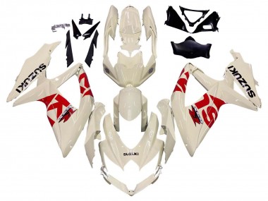 Venta Carenados Moto Suzuki GSXR 600 / GSXR 750 2008-2010 - Crema Blanco Rojo Negro