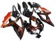 Venta Carenados Moto Suzuki GSXR 600 / GSXR 750 2008-2010 - Negro Brillante Naranja Llama