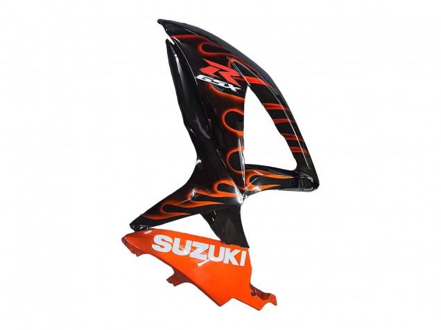 Venta Carenados Moto Suzuki GSXR 600 / GSXR 750 2008-2010 - Negro Brillante Naranja Llama