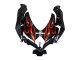 Venta Carenados Moto Suzuki GSXR 600 / GSXR 750 2008-2010 - Negro Brillante Naranja Llama