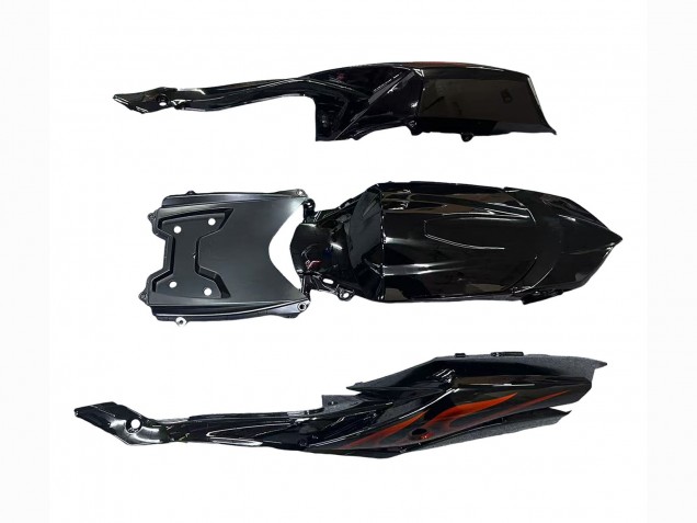 Venta Carenados Moto Suzuki GSXR 600 / GSXR 750 2008-2010 - Negro Brillante Naranja Llama