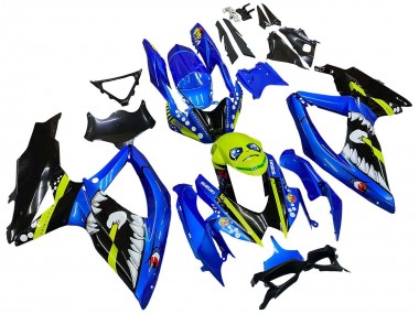 Venta Carenados Moto Suzuki GSXR 600 / GSXR 750 2008-2010 - Azul Fluorescent Verde Tiburón