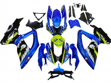 Venta Carenados Moto Suzuki GSXR 600 / GSXR 750 2008-2010 - Azul Fluorescent Verde Tiburón