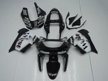 Venta Carenados Moto Kawasaki ZX9R 1998-1999 - Negro Brillante Blanco West