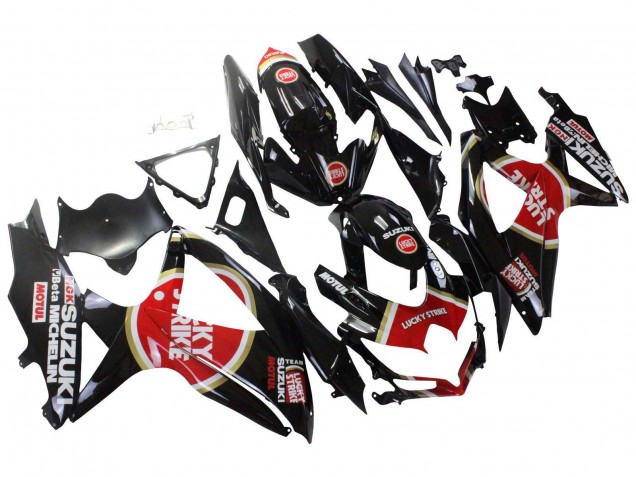 Venta Carenados Moto Suzuki GSXR 600 / GSXR 750 2008-2010 - Negro Brillante Rojo Blanco Motul Lucky Strike