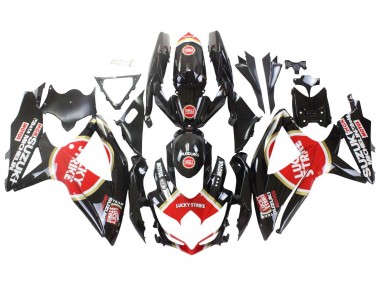 Venta Carenados Moto Suzuki GSXR 600 / GSXR 750 2008-2010 - Negro Brillante Rojo Blanco Motul Lucky Strike