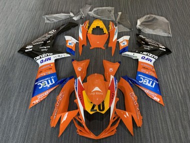 Venta Carenados Moto Suzuki GSXR 600 / GSXR 750 2008-2010 - Naranja Azul Blanco Negro ITEC