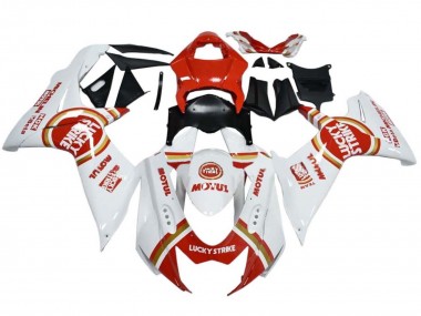 Venta Carenados Moto Suzuki GSXR 600 / GSXR 750 2008-2010 - Blanco Rojo Lucky Strike