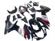 Venta Carenados Moto Suzuki GSXR 600 / GSXR 750 2011-2024 - Negro Brillante Falsificado FibraCarbono Plata Rojo