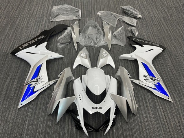 Venta Carenados Moto Suzuki GSXR 600 / GSXR 750 2011-2024 - Blanco Plata Azul Negro