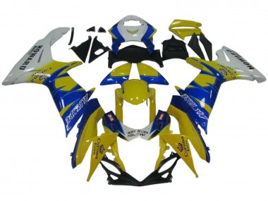 Venta Carenados Moto Suzuki GSXR 600 / GSXR 750 2011-2024 - Blanco Amarillo Azul Alstare Corona Extra